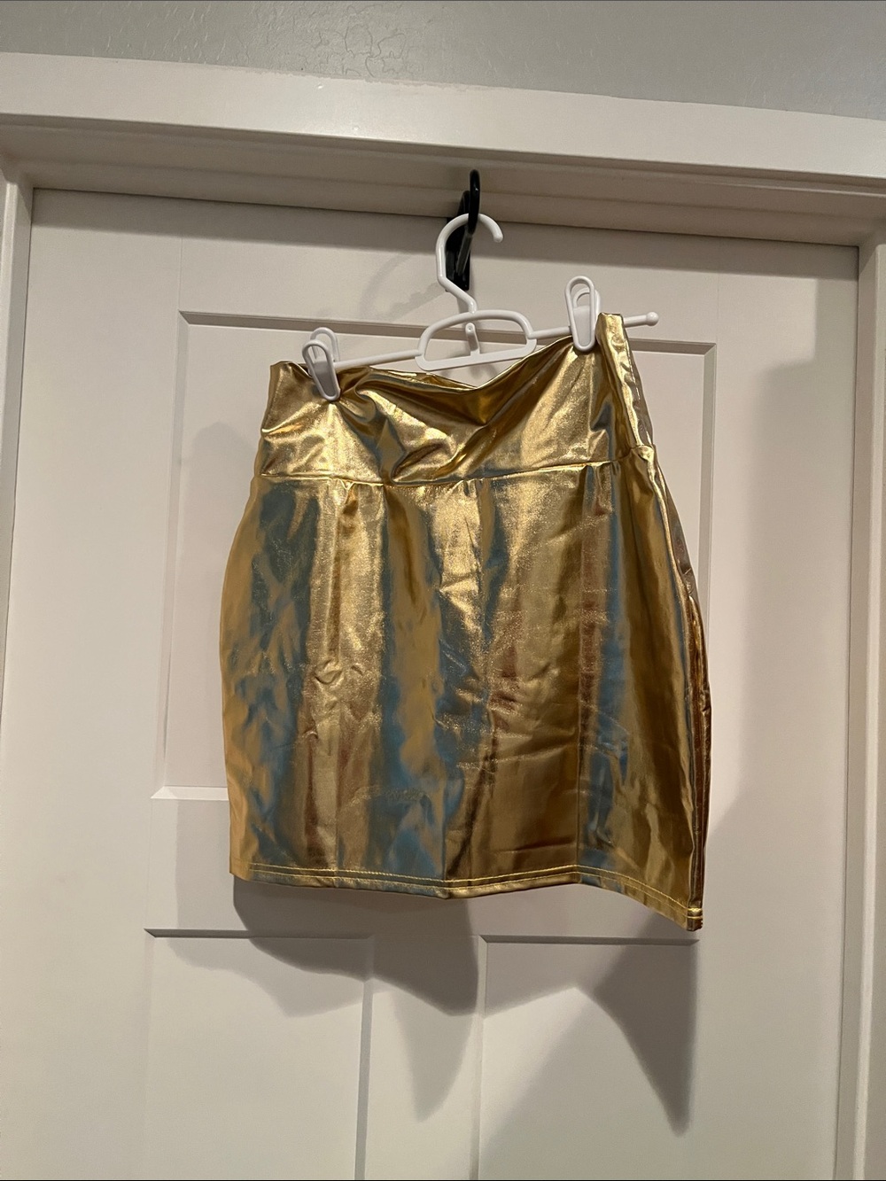 Gold Metallic Mini Skirt